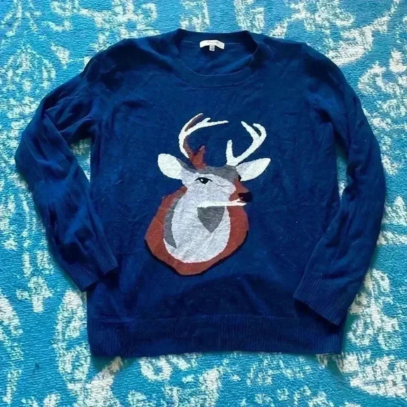 Madewell Deerhead lightweight navy sweater, large - Picture 1 of 5